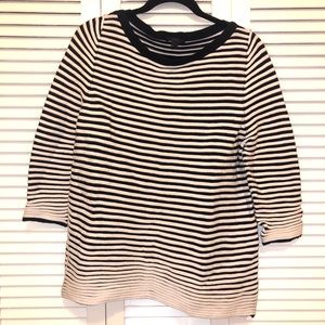 COS navy and white striped sweater